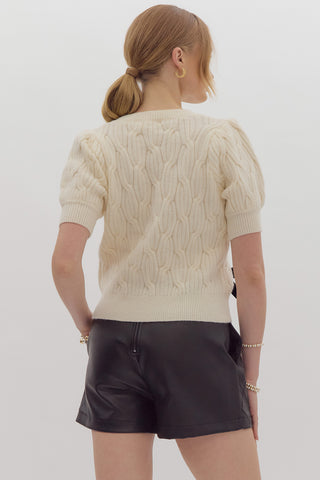 Bow Embellished Sweater