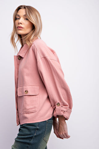 Button Down Crop Jacket