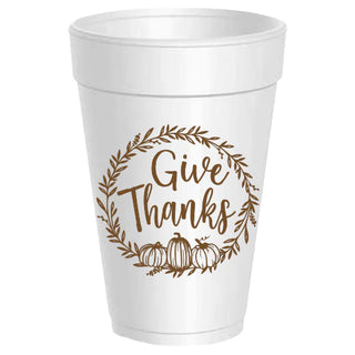 Give Thanks Styrofoam Cups