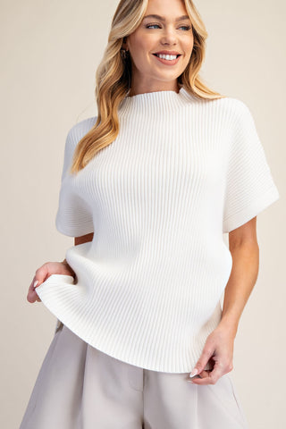 Mock Neck Oversized Sweater