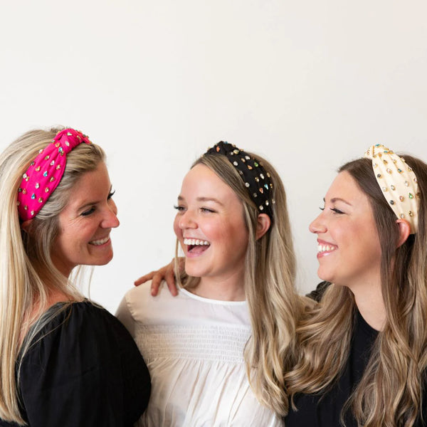 Gemstone Top Knot Headband