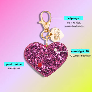Glitter Heart Safety Alarm