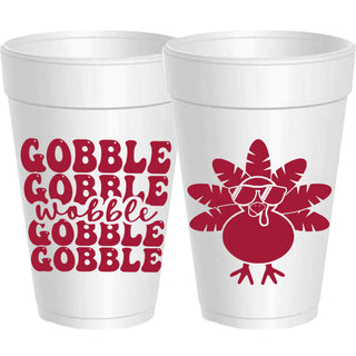 Gobble Wobble Mirror Print Styrofoam Cups