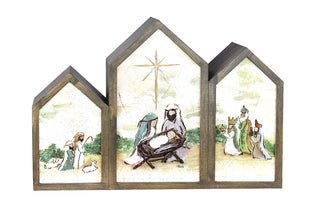 Nativity Pre-Lit 3-Panel Display