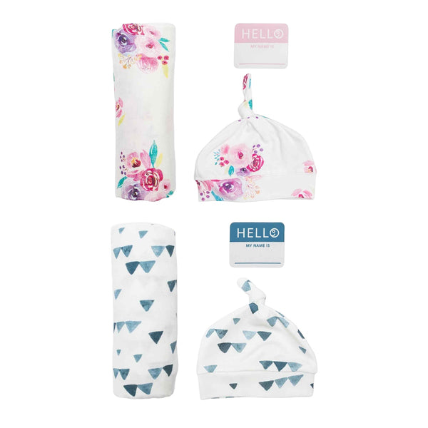 Hello World Hat & Swaddle Set