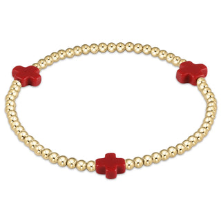 Signature Cross Pattern 3mm Bead Bracelet