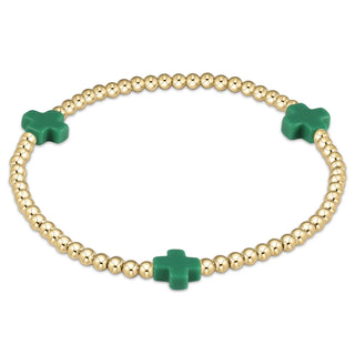 Signature Cross Pattern 3mm Bead Bracelet
