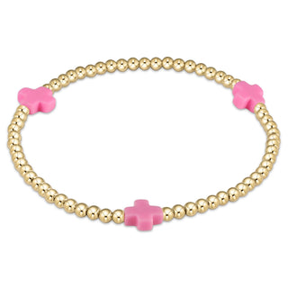 Signature Cross Small 2mm Gold Bracelet