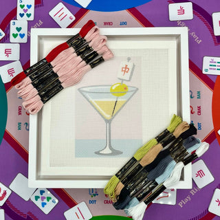 Mahjong Martini Needlepoint Design