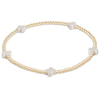 Signature Cross Small 2mm Gold Bracelet