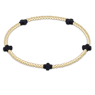 Signature Cross Small 2mm Gold Bracelet