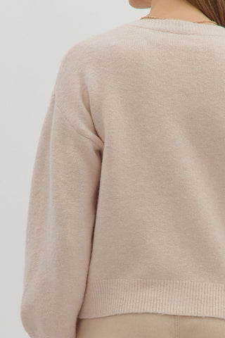 Floral Embroidered Knit Cardigan