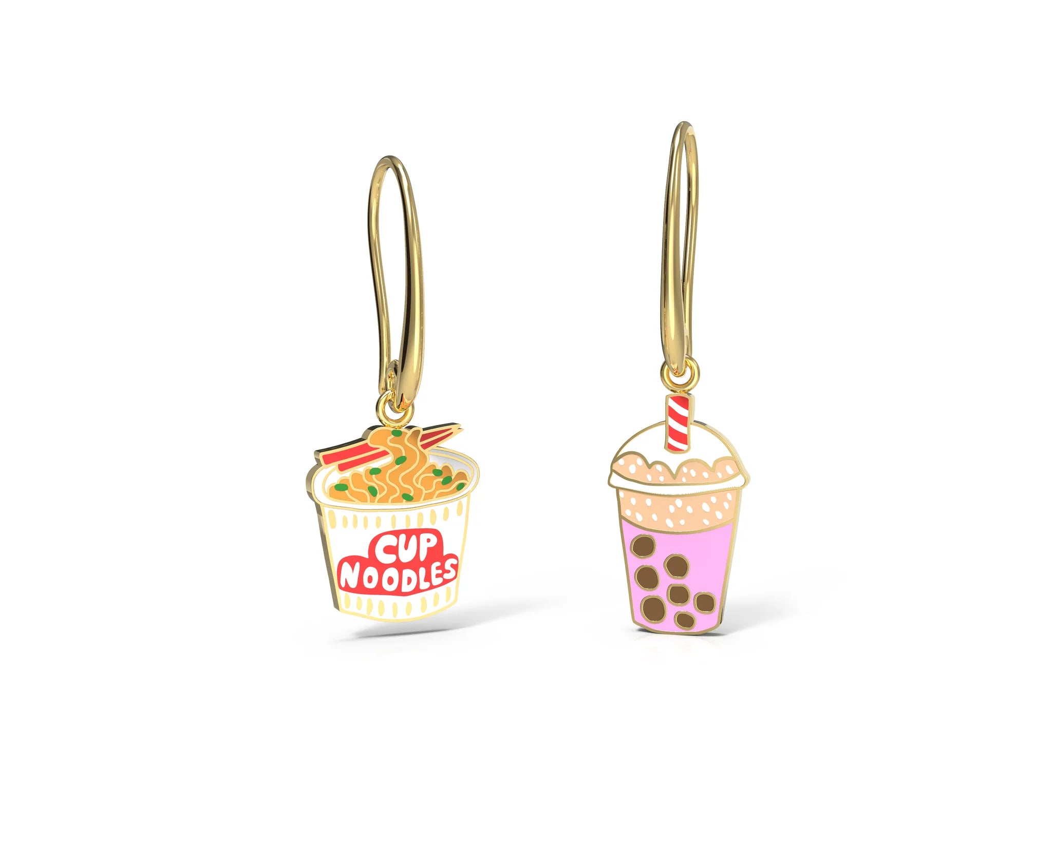 Ramen Boba Earrings