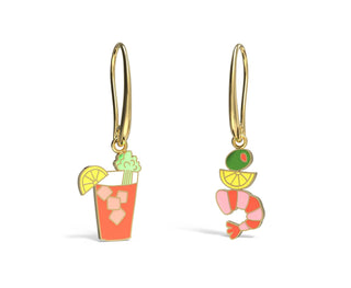 Bloody Mary and Shrimp Drop Earrings