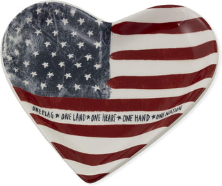 One Flag One Nation Heart Plate