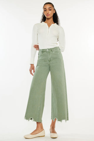 Savie Cropped Wide Leg Jeans