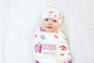 Hello World Hat & Swaddle Set