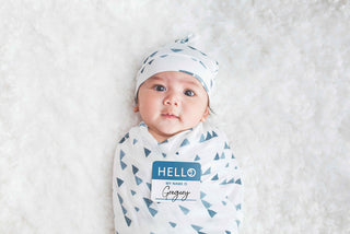 Hello World Hat & Swaddle Set