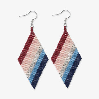 Frida Diagonal Beaded Earrings