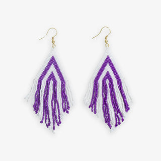 Haley Gameday Falling Lines Beaded Fringe Earrings