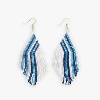 Haley Gameday Falling Lines Beaded Fringe Earrings