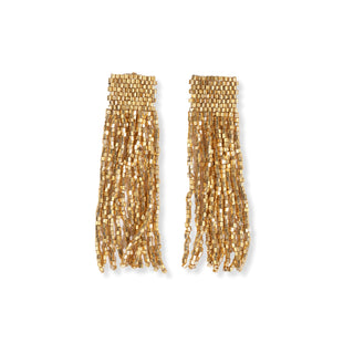 Marilyn Solid Beaded Fringe Earrings