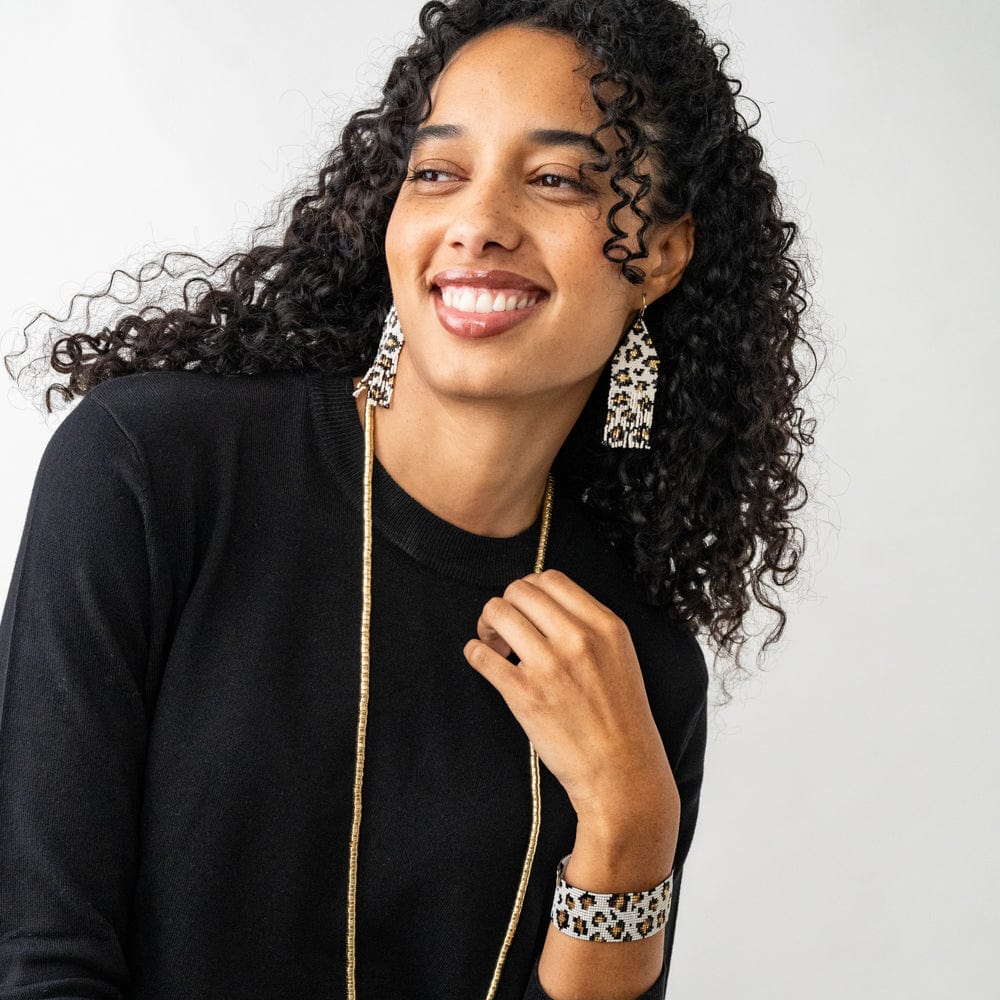 Delilah Cheetah Fringe Earrings – Briarwood Gifts