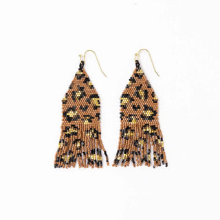 Delilah Cheetah Fringe Earrings