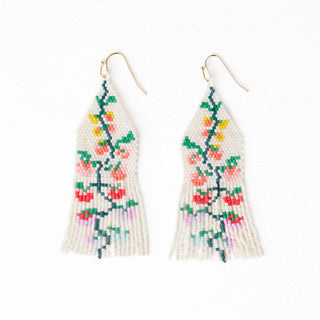 Delilah Floral Fringe Earrings