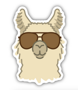 Llama Aviator Sticker