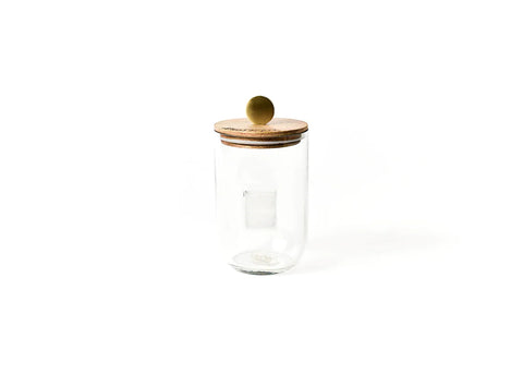 Mini Small Wooden Lid Glass Jar