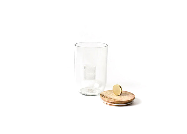 Mini Small Wooden Lid Glass Jar