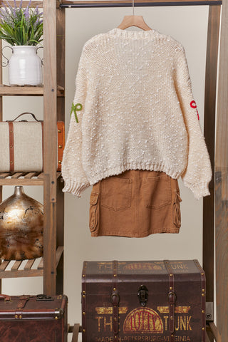 Ribbon Patch Cardigan