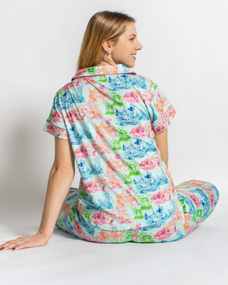 Maya Short Sleeve Button Up Sleep Shirt
