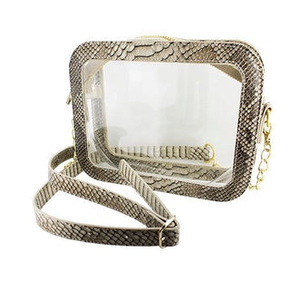 Snakeskin Camera Crossbody