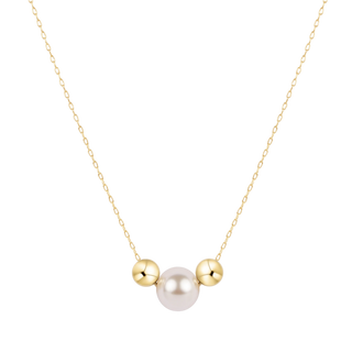 ENewton Purpose Pearl Necklace Gold -16"