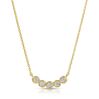 Circle Framed CZ Necklace
