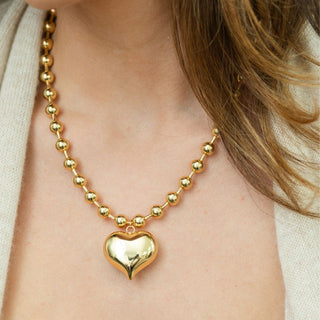 Large Bubble Heart Necklace