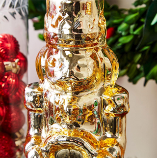 Mercury Glass Finish Nutcracker