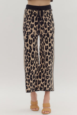 Animal Print Knit Pants