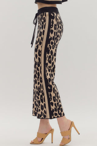 Animal Print Knit Pants