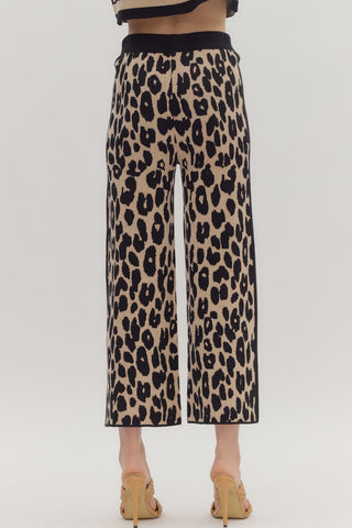 Animal Print Knit Pants