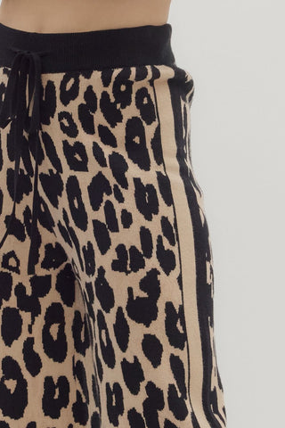 Animal Print Knit Pants