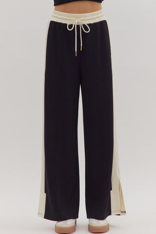 Contrast Detail Knit Pants