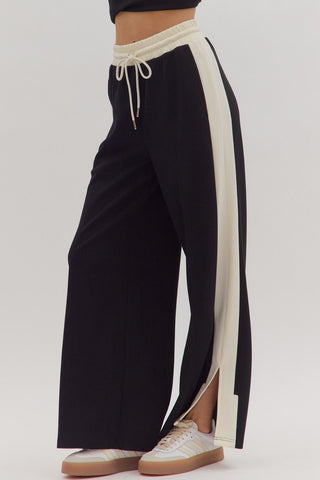 Contrast Detail Knit Pants