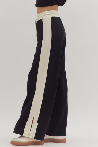 Contrast Detail Knit Pants