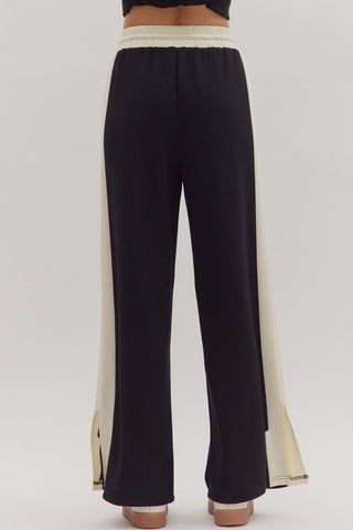 Contrast Detail Knit Pants