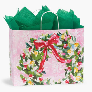 Pink Christmas Paper Gift Bags