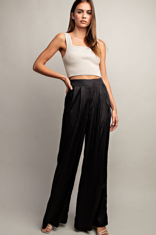 Wide Leg Pintuck Pants