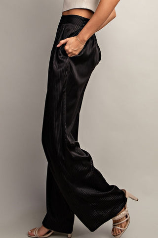 Wide Leg Pintuck Pants